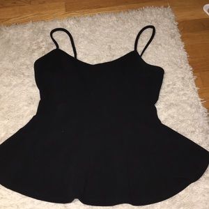 Anthropologie peplum black tank
